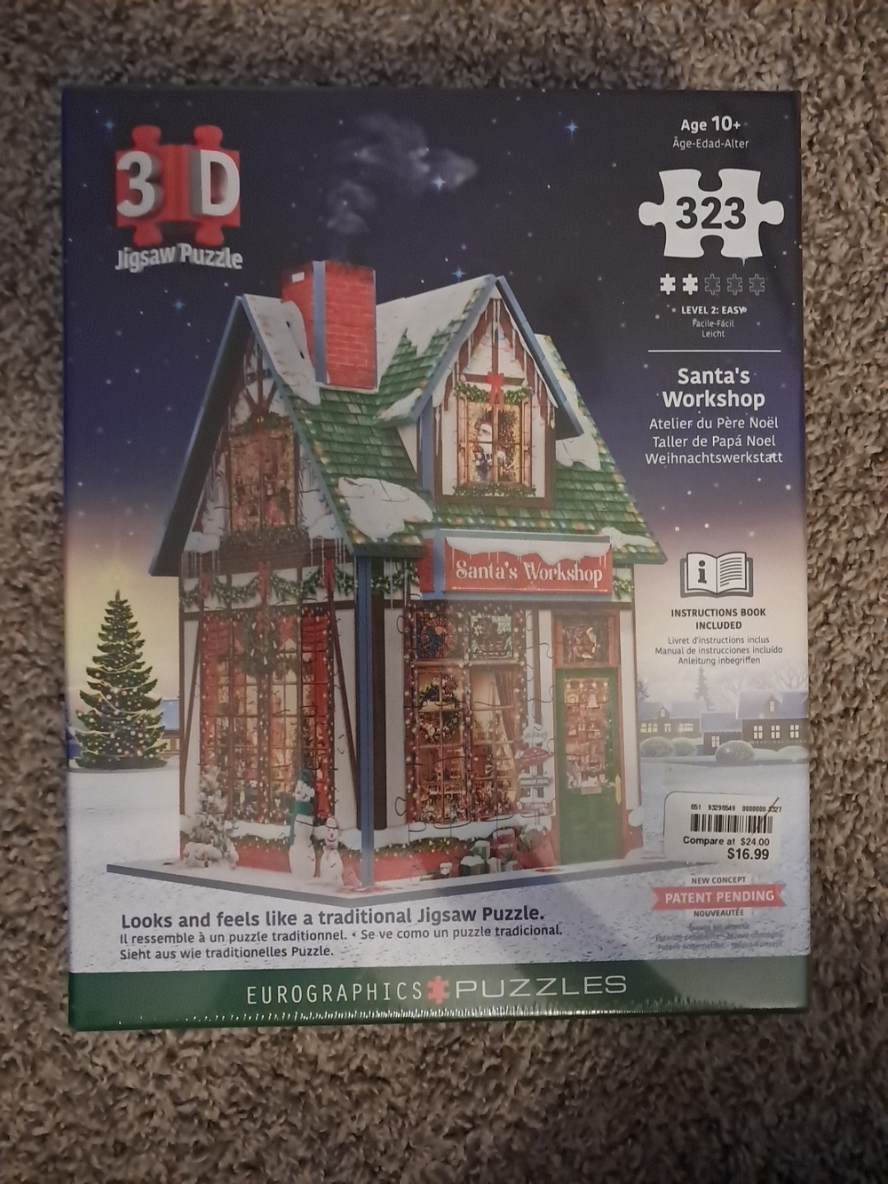 Eurographics 3D Santa's Workshop Puzzle - Green & Red